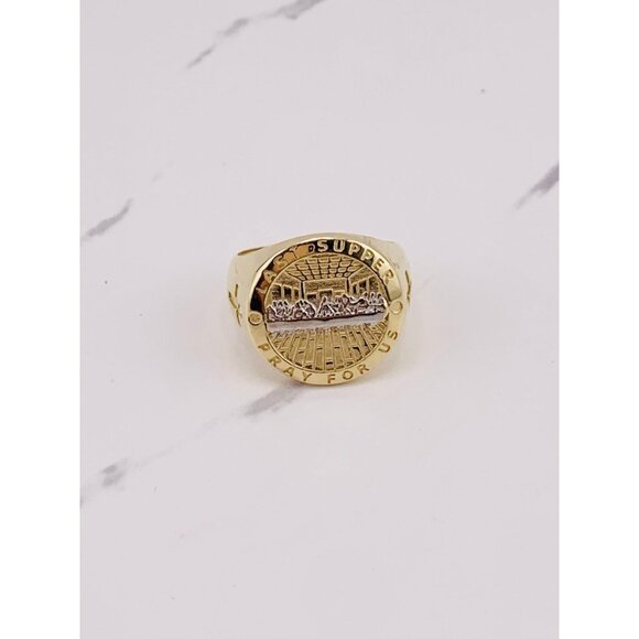 14k gold ring last supper Size 11 Pray for us Jesus - Cross ring - Ultima cena - Picture 5 of 8